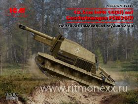 10.5cm leFH 16(Sf) auf Geschutzwagen FCM36(f) Немецкая самоходная гаубица 2МВ