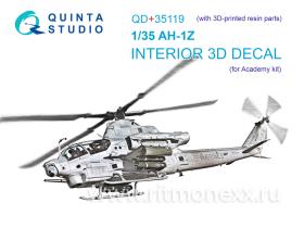 3D Декаль интерьера кабины AH-1Z (Academy) (с 3D-печатными деталями)