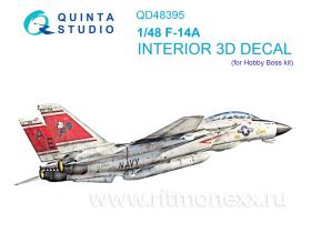 3D Декаль интерьера кабины F-14A (Hobby Boss