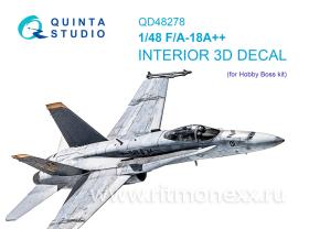 3D Декаль интерьера кабины F/A-18А++ (HobbyBoss)