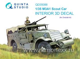 3D Декаль интерьера кабины M3A1 Scout (Zvezda)