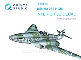3D Декаль интерьера кабины Me 262 HGIII (Amusing Hobby)
