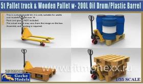 5t Pallet truck & Wooden Pallet