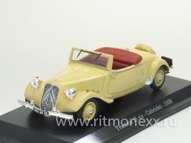 Citroen Traction 15 six Cabriolet, 1939 (бежевый)
