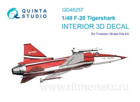 Декаль интерьера кабины F-20 Tigershark (Freedom Model)