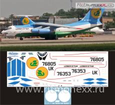 Декаль на самолет Ильюшин IL-76TD Uzbekistan Airways