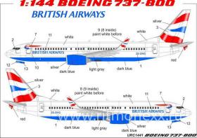 Декали для Boeing 737-800 British Airways with full stencils