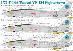 Декали для F-14A Tomcat VF-124 Fightertown