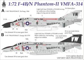 Декали для F-4B/N Phantom-II VMFA-314