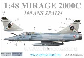 Декали для Mirage 2000C 100-ans SPA124