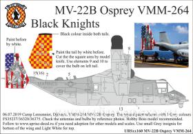 Декали для MV-22B Osprey VMM-264 Black