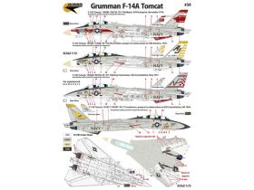 Grumman F-14A Tomcat. Early F-14A, 4 marking options: VF-1, VF-142, VF-211, VF-21