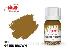 Краска для творчества Зелено-коричневый (Green Brown)