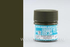 Краска водоразбавляемая художественная (Глянцевая), Olive Drab, 10мл.