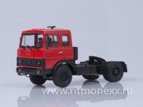 МАЗ-5432 седельный тягач (ранняя кабина, красный) /металл. рама, откидывающаяся кабина/
