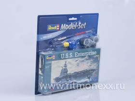 Набор: корабль U.S.S. Enterprise с клеем, кисточкой и красками