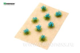 Синие цветущие пучки травы для диорам (кочки)