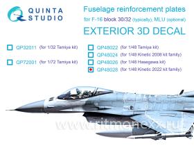 Усиливающие накладки для F-16 block 30/32 (Kinetic 2022г. разработки)