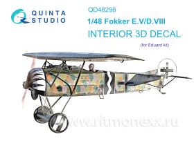 3D Декаль интерьера кабины Fokker EV-DVIII (Eduard)