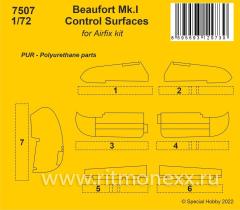 Beaufort Mk.I Control Surfaces / for Airfix kit