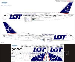 Декаль на самолет Boeing 787-8 LOT - Polish Airlines