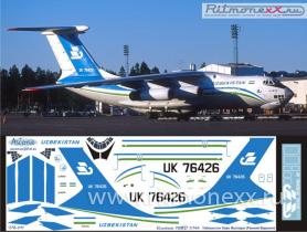 Декаль на самолет Ильюшин IL-76TD Uzbekistan Airways (ранний вариант)
