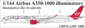 Декали для Airbus A350 for Zvezda kit