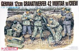 German 12 CM Granatwerfer 42 Mortar w/ Crew