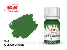 Краска для творчества, 12 мл, цвет Ясный зеленый(Clear Green)