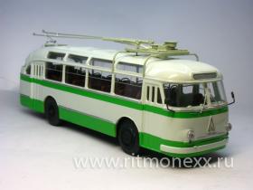 ЛАЗ 695Т троллейбус (бело-зелёный)