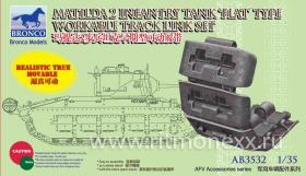 Matilda 2 Infantry Tank 'Flat' Type  Workable Track Link Set