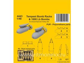 Стойки для бомб Tempest и 1000-фунтовые бомбы