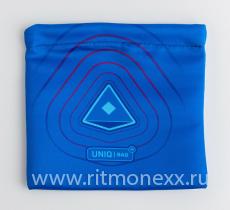 Тканевый мешок с печатью (синий), 15*15, на магнитной застёжке