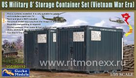US Military 8' Storage Container Set