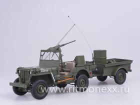 Willys Jeep 1943 (With Trailer / Accessories Included)