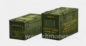 WWII British 25prd ammo box (for Staghound APC)