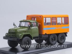 ЗИЛ-131 вахтовый автобус (хаки-оранжевый)